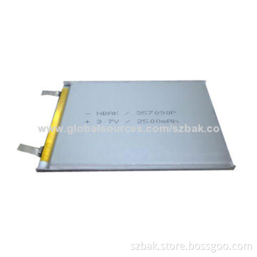 Factory Ultra-thin Rechargeable 2,500mAh Li-poly Battery 3.7V with OEM Services Available